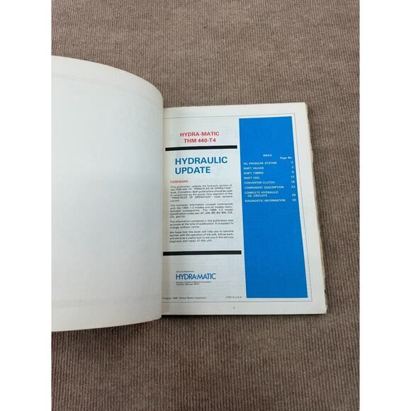GM Hydraulic Update THM 440-T4 (ME 9) Automatic Transaxle Manual Guide Book - Picture 7 of 8